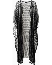 Giorgio Armani - Embroidered Tulle Cape - Lyst