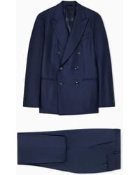 Giorgio Armani - Napoli Line Linen Wool Twill Double-Breasted Suit - Lyst