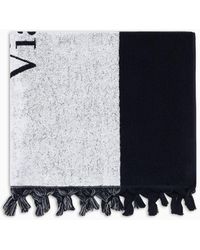 Giorgio Armani - Cotton Beach Towel With Jacquard Logo - Lyst