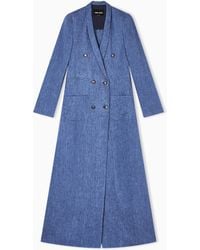 Giorgio Armani - Long Double-Breasted Coat - Lyst