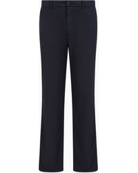 Giorgio Armani - Pantaloni Flat Front - Lyst