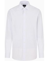 Giorgio Armani - Regular-fit Shirt In Striped Cotton - Lyst