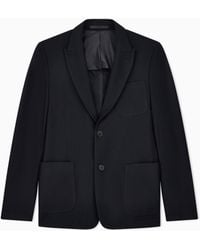 Giorgio Armani - Technical Single-Breasted Jacket With Two Buttons Icon - Lyst