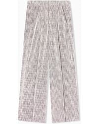 Giorgio Armani - Chevron Jersey Trousers With Pleats - Lyst