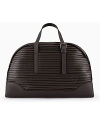 Giorgio Armani - Pleated Nappa-leather Duffel Bag - Lyst