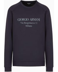 Giorgio Armani - Borgonuovo 11 Sweatshirt In Cotton Double Jersey - Lyst