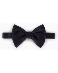 Giorgio Armani - Pajarita Grande Anudada De Pura Seda - Lyst