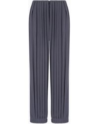 Giorgio Armani - Asv Hose Mit Ausgestelltem Saum Aus Dreilagigem Seiden-Georgette - Lyst