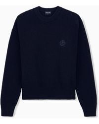 Giorgio Armani - Sweater Regular Fit Virgin Wool Half Cardigan Stitch - Lyst