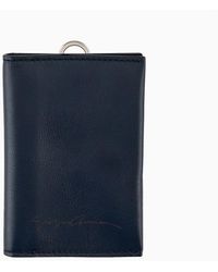 Giorgio Armani - Two-tone Leather Credit Card Holder With Shoulder Strap - Lyst