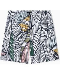 Giorgio Armani - Printed Swim Trunks - Lyst