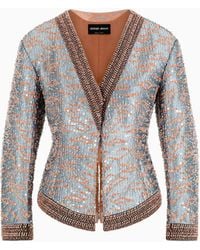 Giorgio Armani - Single-Breasted Short Jacket - Lyst