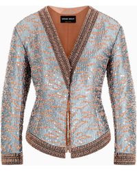 Giorgio Armani - Single-Breasted Short Jacket - Lyst