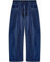 Giorgio Armani - Five-Pocket, Stretch Cotton-Denim Trousers With Belt Denim Collection - Lyst