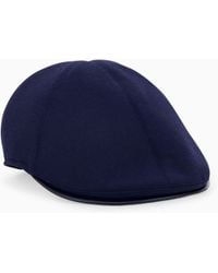 Giorgio Armani - Coppola Schiebermütze Aus Wolle Und Kaschmir Mit Lederriemen - Lyst
