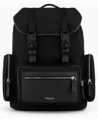 Giorgio Armani - Recycled-nylon And Pebbled-leather Backpack Armani Sustainability Values - Lyst
