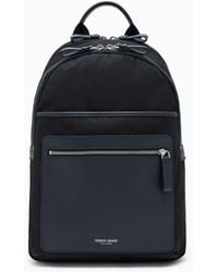 Giorgio Armani - Recycled-Nylon And Pebbled-Leather Backpack - Lyst