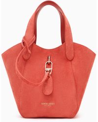 Giorgio Armani - Small Suede Handbag - Lyst