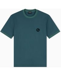 Giorgio Armani - Interlock T-Shirt With Embroidered Logo Online Exclusive - Lyst