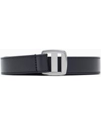Giorgio Armani - Smooth Leather Belt With A Double Rectangular Metal Loop - Lyst