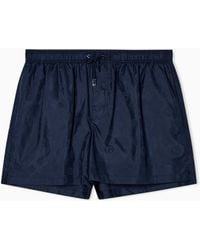 Giorgio Armani - Monogram Swim Trunks - Lyst
