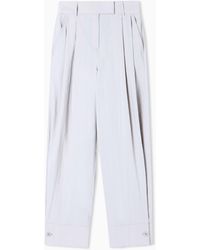 Giorgio Armani - Washed Technical Silk Trousers With Pleats - Lyst