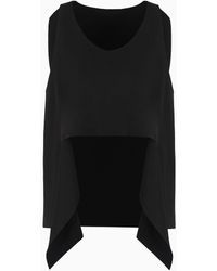 Giorgio Armani - Technical Cady Top With Side Panels - Lyst