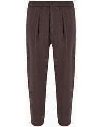 Giorgio Armani - Pantalones Con Una Pinza En Mezcla De Seda Lavada - Lyst