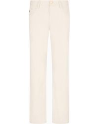 Giorgio Armani - Stretch Cotton And Silk, Regular-Fit, Five-Pocket Trousers - Lyst