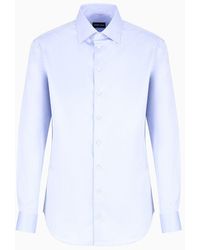Giorgio Armani - Classic Cotton Twill Shirt - Lyst
