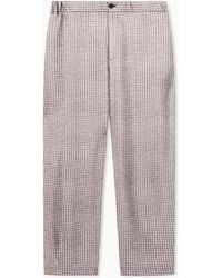 Giorgio Armani - Printed Viscose Flat-Front Trousers - Lyst
