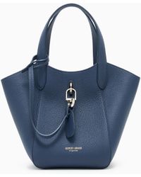 Giorgio Armani - Pebbled Bag Handbag With A Removable Inner Pouch - Lyst