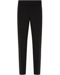 Giorgio Armani - Pantalon Sans Pinces En Crêpe De Laine Giorgio's - Lyst