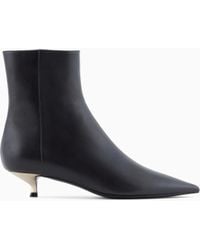 Giorgio Armani - Calfskin Ankle Boots - Lyst