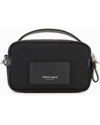 Giorgio Armani - Asv Crossbody Bag Im Mini-Format Aus Nylon Und Leder - Lyst