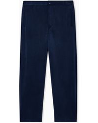 Giorgio Armani - Cupro-Blend Flat-Front Trousers - Lyst