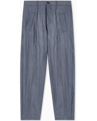 Giorgio Armani - Single-Pleat Viscose Technical Twill Trousers - Lyst