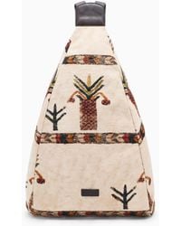 Giorgio Armani - Printed Fabric Backpack Sack - Lyst