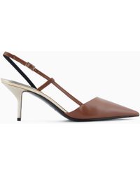 Giorgio Armani - Calfskin Slingbacks With Mirror Details - Lyst