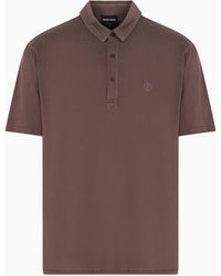 Giorgio Armani - Polo De Punto De Seda Y Algodón - Lyst