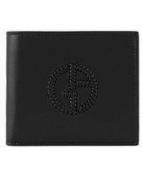 Giorgio Armani - Nappa-leather Bifold Wallet With Embroidered Logo - Lyst
