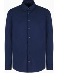Giorgio Armani - Camisa Slim Fit Icon De Punto De Algodón - Lyst