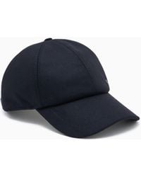 Giorgio Armani - Gorra De Béisbol En Lana Virgen Y Cachemir - Lyst