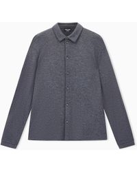 Giorgio Armani - Hemd Der Cashmere-Kollektion Aus Interlock Mit Knopfleiste - Lyst