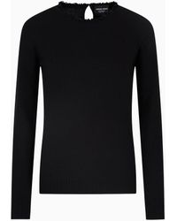 Giorgio Armani - Cashmere Crew-Neck Jumper With Embroidery - Lyst