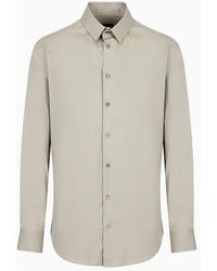 Giorgio Armani - Slim-fit Shirt In Cotton Poplin - Lyst
