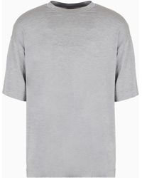 Giorgio Armani - T-shirt Girocollo In Seta Stretch - Lyst
