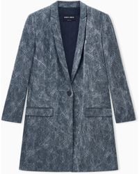 Giorgio Armani - Single-Breasted Jacquard Viscose Blazer With Geometric Pattern - Lyst
