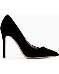 Giorgio Armani - Velvet Court Shoes With An Asymmetric Top Line - Lyst
