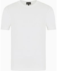 Giorgio Armani - Crew-neck Icon T-shirt In Stretch Viscose Jersey - Lyst